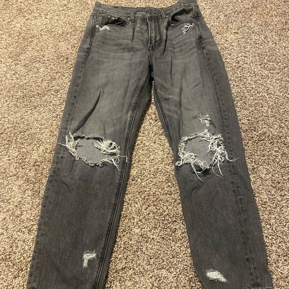 American Eagle Distressed Black Jeans